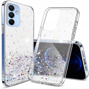ETUI DO SAMSUNG GALAXY A15 4G / 5G BROKATOWE GLITTER SILIKON CASE + SZKŁO