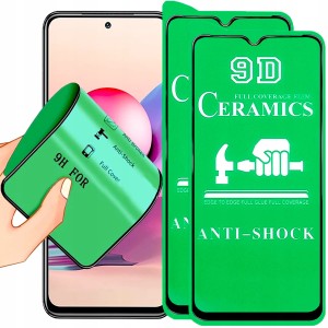 2x SZKŁO HYBRYDOWE DO SAMSUNG A10 / M10 FOLIA CERAMICZNA 9D 3D CAŁY EKRAN