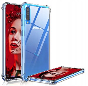 ETUI CLEAR CASE DO SAMSUNG A70 SLIM BUMPER + SZKŁO