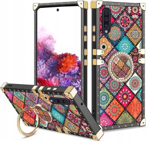 ETUI GLAMOUR DO SAMSUNG A70 RING CASE + SZKŁO