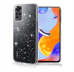ETUI BROKAT DO XIAOMI REDMI NOTE 11 4G BEZBARWNY SILIKON TPU SLIM + SZKŁO