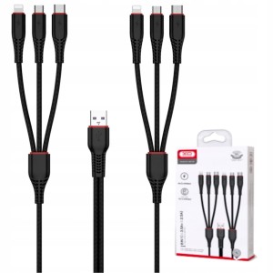 Kabel XO 6w1 LIGHTNING / Micro/ TYP-C 2,4A 1M / 2M