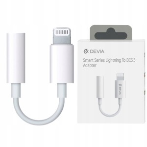 DEVIA ADAPTER PRZEJŚCIÓWKA USB LIGHTNING SMART JACK 3,5 MM IPHONE BIAŁY