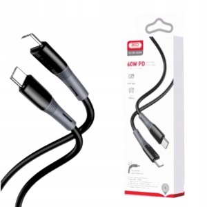 SZYBKI KABEL XO-NB-Q226B TYP-C DO TYP-C 60W 1M DO SAMSUNG XIAOMI HUAWEI
