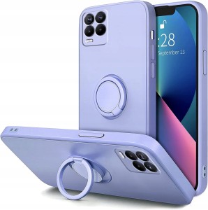 ETUI DO REALME 8 / 8 PRO SILIKON OCHRONA APARATU RING SOFT CASE + SZKŁO