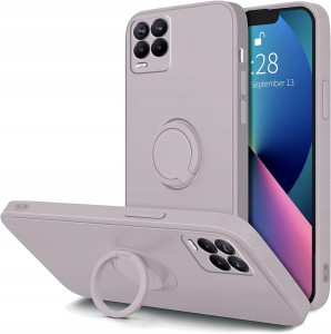 ETUI DO REALME 8 / 8 PRO SILIKON OCHRONA APARATU RING SOFT CASE + SZKŁO