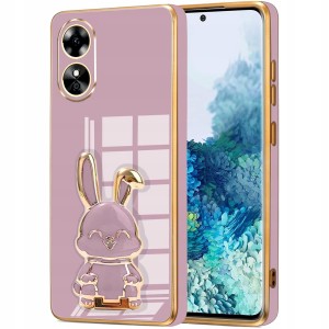ETUI GLAMOUR DO OPPO A78 4G KRÓLIK UCHWYT PODSTAWKA SILIKON CASE + SZKŁO