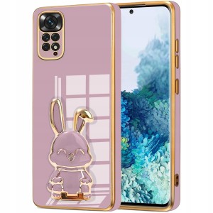 ETUI GLAMOUR DO XIAOMI REDMI NOTE 11 / 11S KRÓLIK UCHWYT 6D SILIKON + SZKŁO