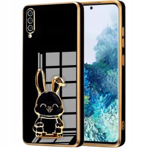 ETUI GLAMOUR DO SAMSUNG A70 KRÓLIK UCHWYT PODSTAWKA 6D SILIKON CASE + SZKŁO