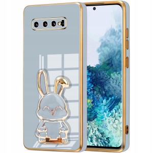 ETUI GLAMOUR DO SAMSUNG S10 KRÓLIK UCHWYT PODSTAWKA SILIKON CASE 6D + FOLIA