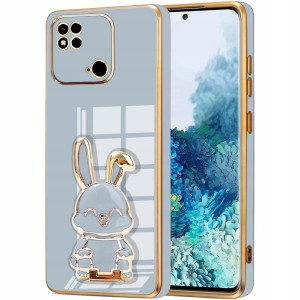 ETUI GLAMOUR DO XIAOMI REDMI 10C KRÓLIK UCHWYT PODSTAWKA SILIKON 6D + SZKŁO