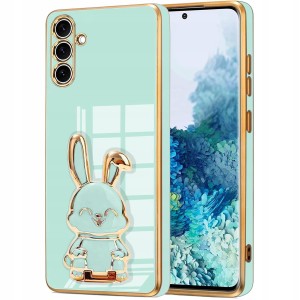 ETUI GLAMOUR DO SAMSUNG A54 5G KRÓLIK UCHWYT PODSTAWKA SILIKON CASE + SZKŁO