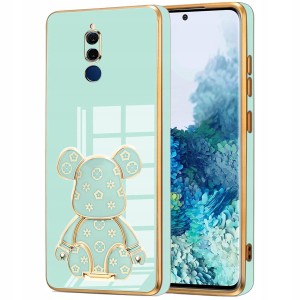 ETUI GLAMOUR DO HUAWEI MATE 10 LITE MIŚ UCHWYT BEAR SILIKON CASE 6D + SZKŁO