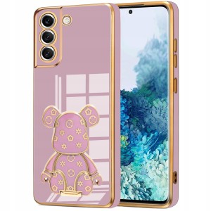 ETUI GLAMOUR 6D DO SAMSUNG S23 FE MIŚ UCHWYT PODSTAWKA BEAR SILIKON + SZKŁO