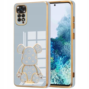 ETUI GLAMOUR DO XIAOMI REDMI NOTE 11 / 11S MIŚ BEAR UCHWYT SILIKON + SZKŁO