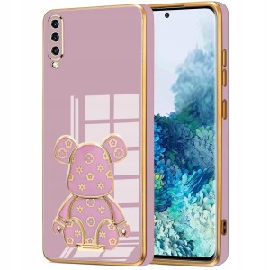 ETUI GLAMOUR DO SAMSUNG A70 MIŚ UCHWYT PODSTAWKA BEAR CASE SILIKON + SZKŁO