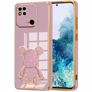 ETUI GLAMOUR DO XIAOMI REDMI 10C MIŚ BEAR UCHWYT SILIKON CASE 6D + SZKŁO