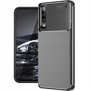 ETUI DO SAMSUNG A70 CARBON PANCERNE SILIKON KARBON SLIM CASE + SZKŁO