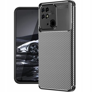 ETUI DO XIAOMI REDMI 10C CARBON PANCERNE SILIKON KARBON SLIM CASE + SZKŁO