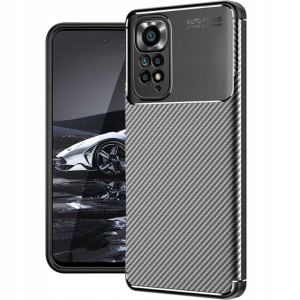 ETUI DO XIAOMI REDMI NOTE 11 / 11S CARBON PANCERNE SILIKON KARBON + SZKŁO