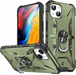 ETUI PANCERNE DO IPHONE 13 ARMOR MAGNET RING MOCNE CASE + SZKŁO