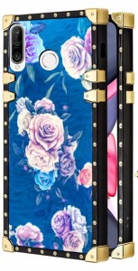 ETUI HUAWEI P30 LITE MOCNE RÓŻE RING CASE+SZKŁO