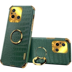 ETUI DO XIAOMI REDMI 12C SKÓRA KROKODYLA RING CASE MODNE + SZKŁO