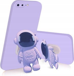 ETUI SILIKON ASTRONAUTA DO IPHONE 7 PLUS / 8 PLUS UCHWYT PODSTAWKA + SZKŁO