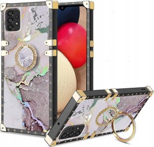 ETUI LUKSUSOWE DO SAMSUNG A33 5G GLAMOUR MARMUR BROKAT RING CASE + SZKŁO