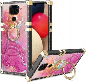 ETUI LUKSUSOWE DO XIAOMI REDMI NOTE 9 GLAMOUR MARMUR CASE RING + SZKŁO