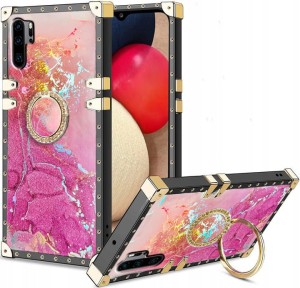 ETUI LUKSUSOWE DO HUAWEI P30 PRO GLAMOUR MARMUR BROKAT RING CASE