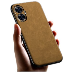 ETUI SKÓRZANE BUSINESS SKÓRA ZAMSZ DO REALME C55 CASE + SZKŁO