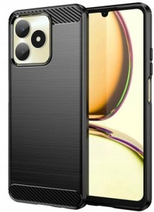 ETUI DO REALME C53 / C51 CARBON SILIKON SLIM CASE + SZKŁO
