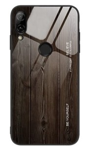 ETUI SZKLANE DO HUAWEI P SMART 2019 DREWNO CASE+SZKŁO