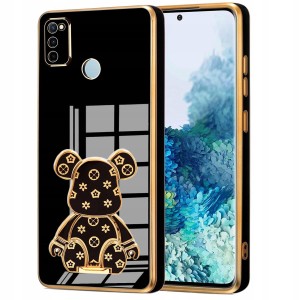 ETUI GLAMOUR 6D DO SAMSUNG M21 MIŚ UCHWYT PODSTAWKA BEAR SILIKON + SZKŁO