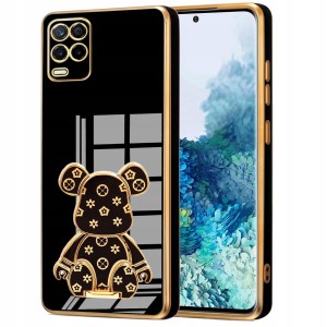 ETUI DO OPPO RENO 5 LITE GLAMOUR MIŚ UCHWYT PODSTAWKA SILIKON CASE + SZKŁO