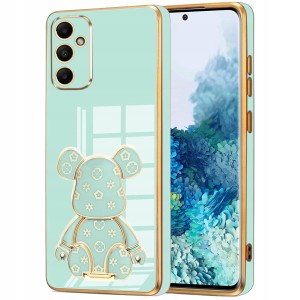 ETUI DO SAMSUNG S24 FE GLAMOUR MIŚ UCHWYT PODSTAWKA BEAR SILIKON + SZKŁO