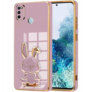 ETUI GLAMOUR DO SAMSUNG M21 KRÓLIK UCHWYT PODSTAWKA SILIKON CASE 6D + SZKŁO