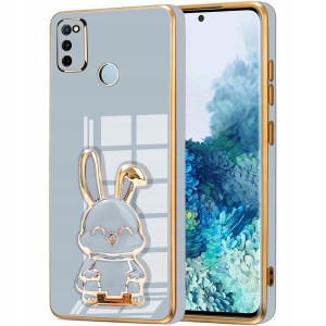 ETUI GLAMOUR DO SAMSUNG M21 KRÓLIK UCHWYT PODSTAWKA SILIKON CASE 6D + SZKŁO