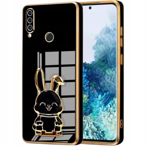 ETUI DO HUAWEI P SMART Z GLAMOUR KRÓLIK UCHWYT PODSTAWKA SILIKON + SZKŁO