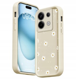 ETUI DO XIOAMI REDMI NOTE 13 4G SILIKON SOFT MATT OCHRONA Stokrotki + SZKŁO