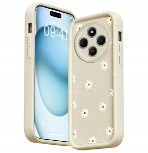 ETUI DO XIOAMI REDMI 14C SILIKON SOFT MATT OCHRONA Stokrotki 3D + SZKŁO