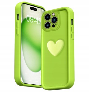 ETUI DO IPHONE 14 PRO SILIKON SOFT MATT OCHRONA APARATU SERCE 3D + SZKŁO