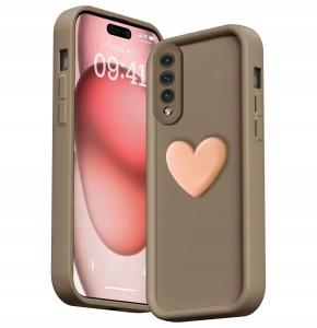ETUI DO SAMSUNG A70 SILIKON SOFT MATT OCHRONA APARATU SERCE 3D CASE + SZKŁO