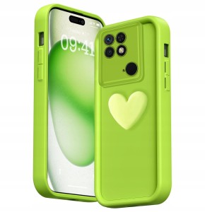 ETUI DO XIAOMI REDMI 10C SILIKON MATT OCHRONA APARATU SERCE 3D CASE + SZKŁO