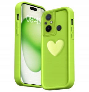 ETUI DO XIAOMI REDMI 12C SILIKON MATT OCHRONA APARATU SERCE 3D CASE + SZKŁO