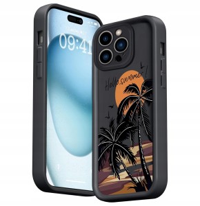 ETUI DO IPHONE 14 PRO SILIKON SOFT MATT OCHRONA APARATU CASE PALMY + SZKŁO