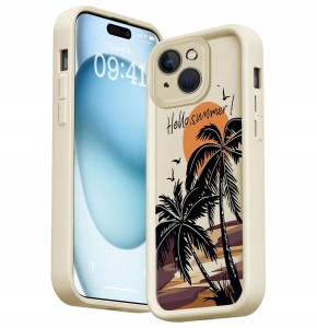 ETUI DO IPHONE 13 SILIKON SOFT MATT OCHRONA APARATU CASE PALMY 3D + SZKŁO