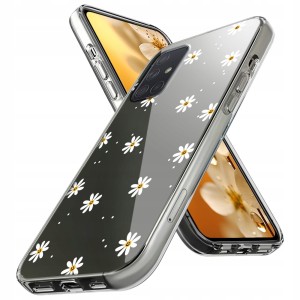 ETUI DO SAMSUNG M51 Przezroczyste KWIATY SILIKON OCHRONA CASE SLIM + SZKŁO