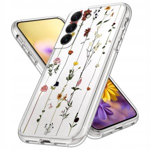 ETUI DO SAMSUNG S22 PLUS Przezroczyste KWIATY SILIKON OCHRONA CASE SLIM